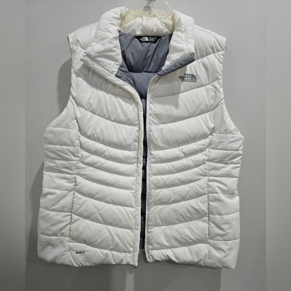 The North Face White Quilted Insulated Vest